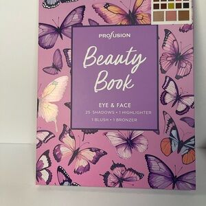 Profusion Cosmetics Beauty Book Eye & Face Palette - Pink and Purple
